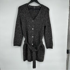 Classiques Entier Gray Wool Blend Button Up Cardigan Small